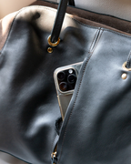 Leticia Large Bag in Dark Brown Leather & Suede