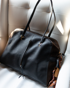 Leticia Large Bag in Dark Brown Leather & Suede
