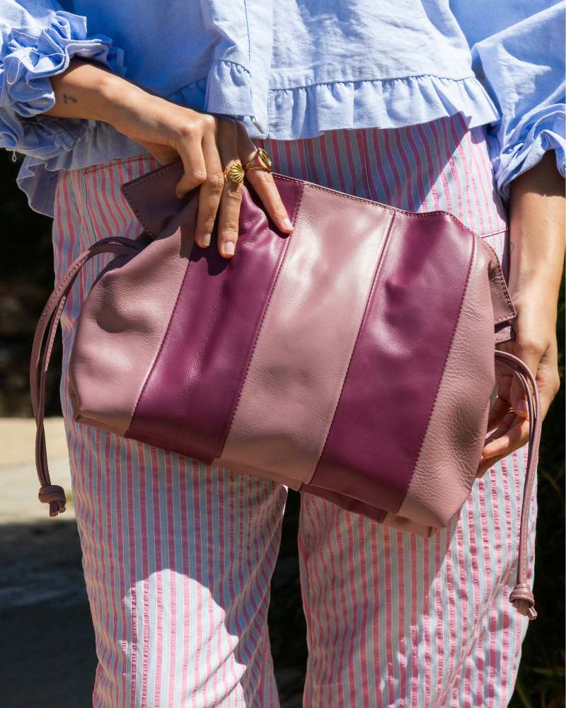 Bolso Martina pink stripes