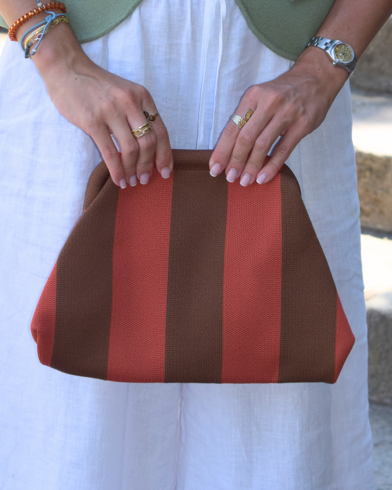 Bolso Rayas Canela