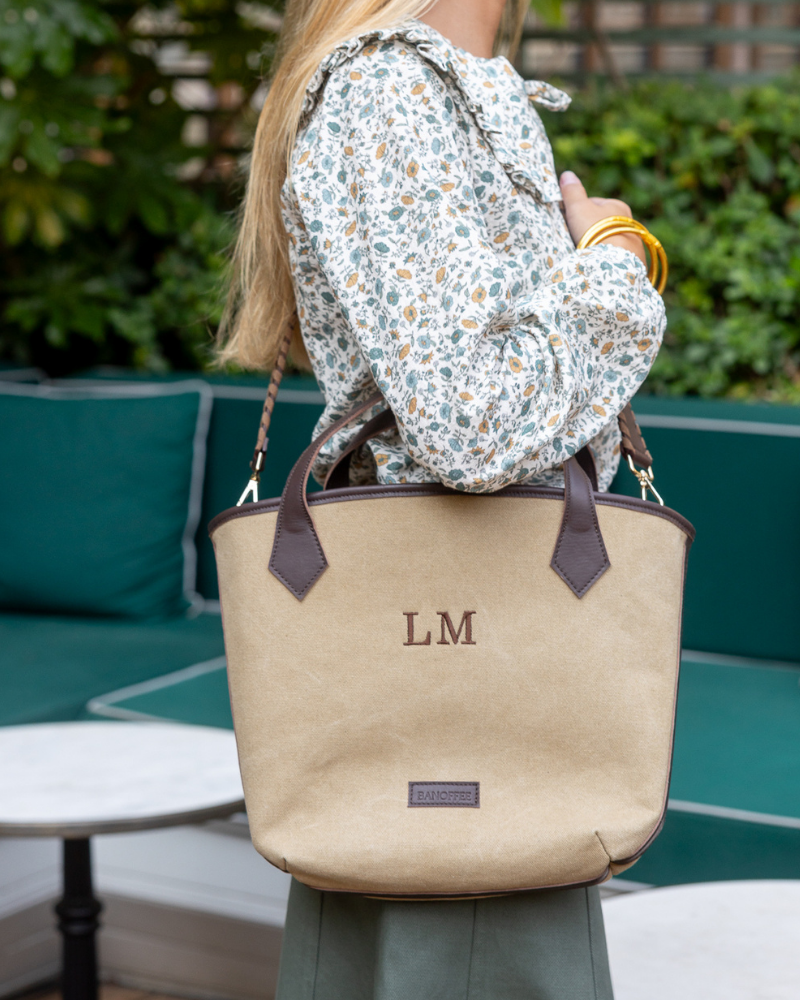 Valentina Bag – Recycled Canvas & Leather, Personalized