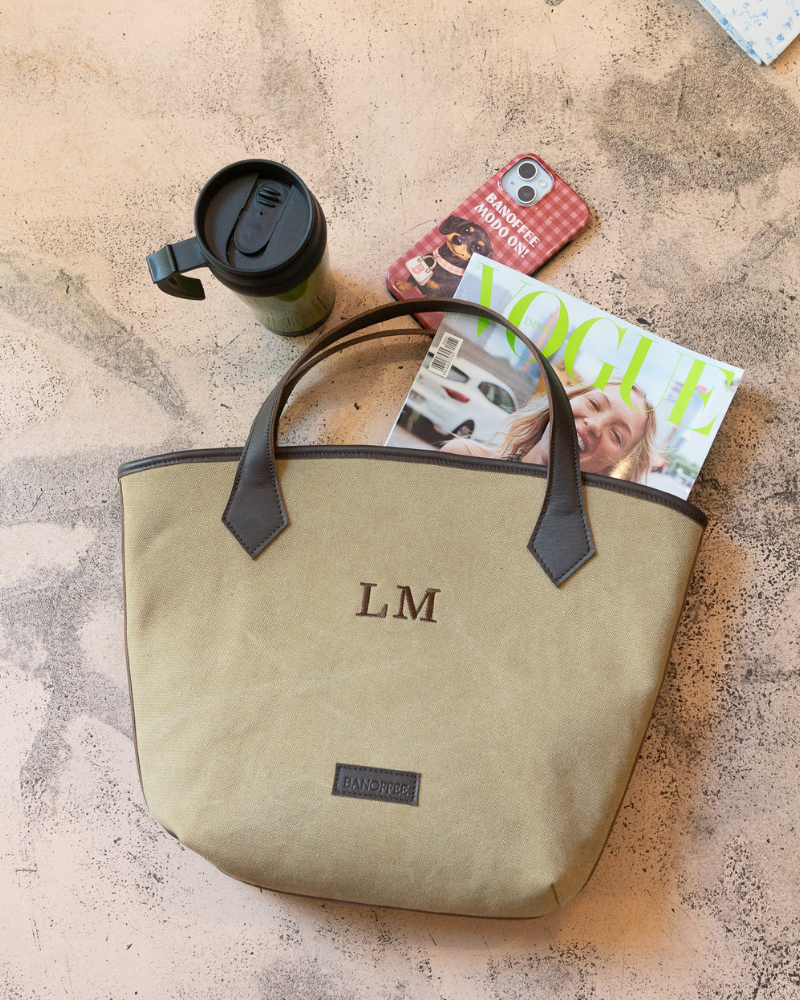 Valentina Bag – Recycled Canvas & Leather, Personalized
