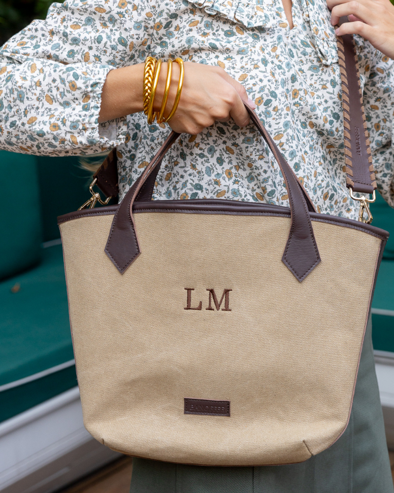 Valentina Bag – Recycled Canvas & Leather, Personalized