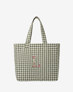 Bolso Vichy Kaki Flowers