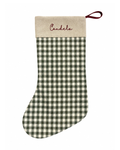 Green vichy Christmas sock CANDELA