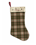 Calcetín de Navidad vichy verde PEDRO