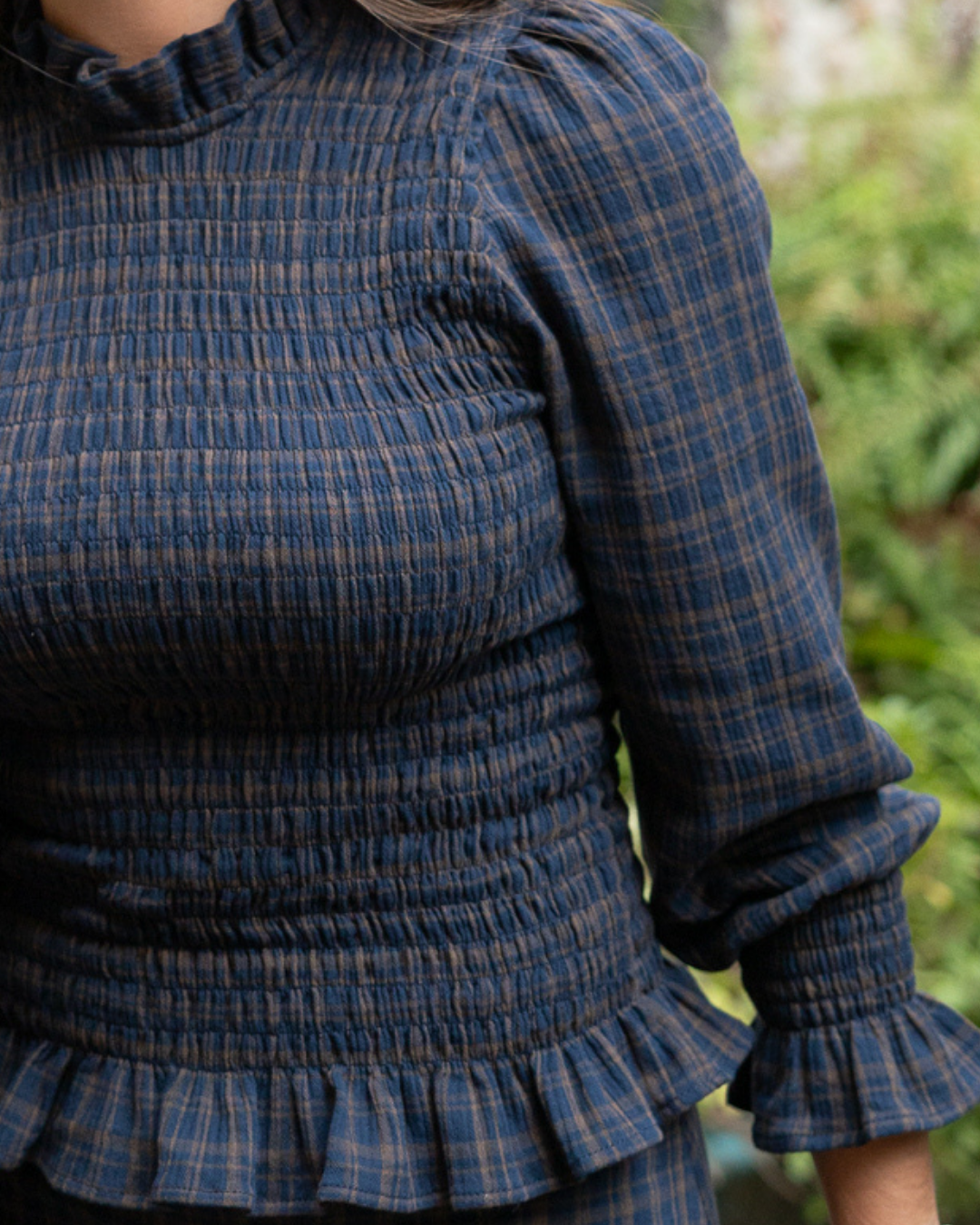 Terracota Shirt – Organic Cotton Seersucker Check