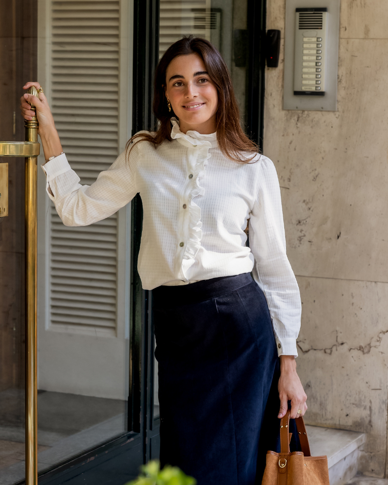 White Hortensia Shirt