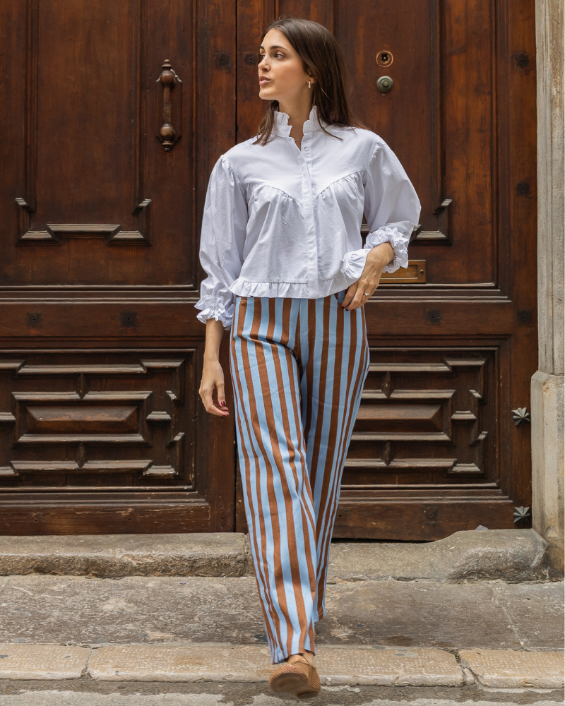 camisa lisboa white look completo