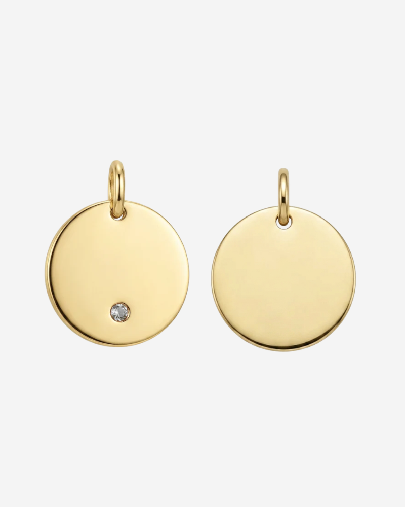 Charm plaquita personalizable circonita blanca