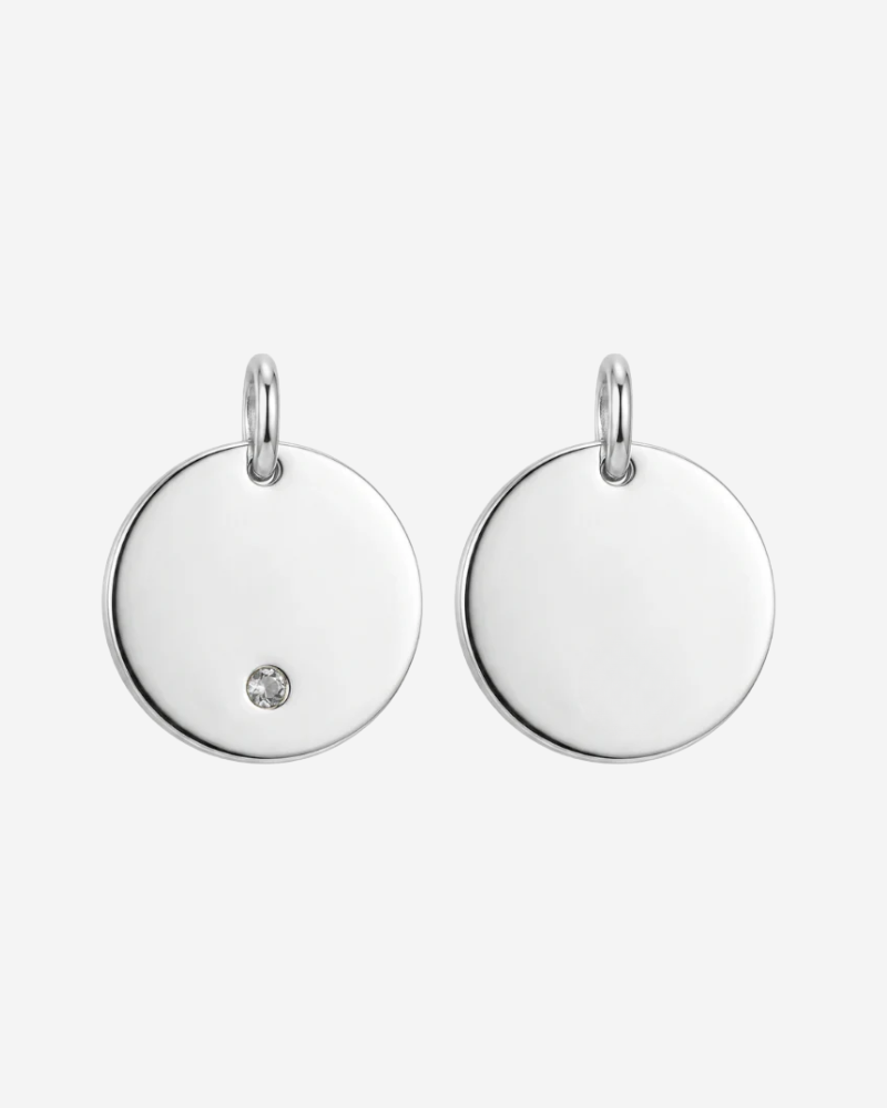 Charm plaquita personalizable circonita blanca
