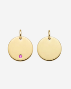 Charm plaquita personalizable circonita fucsia
