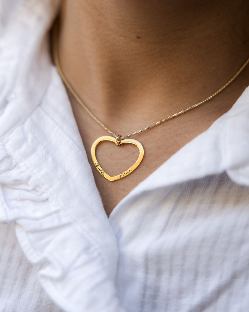Collar Big Heart grabado