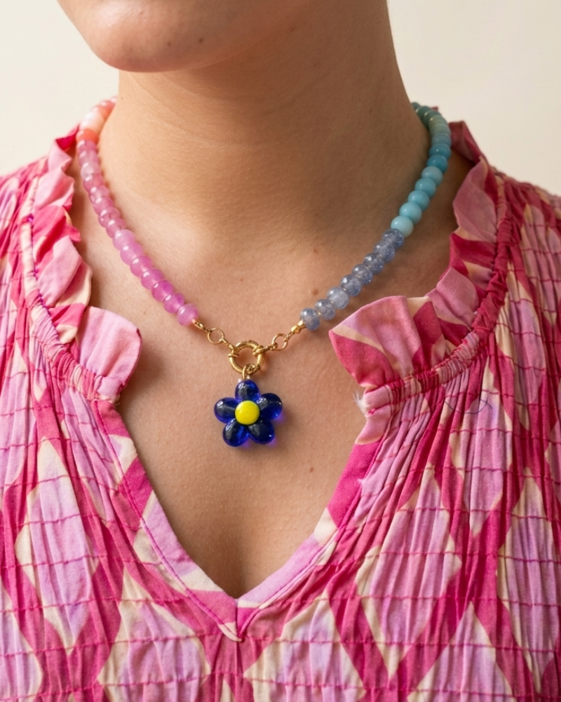 Blue Flower necklace