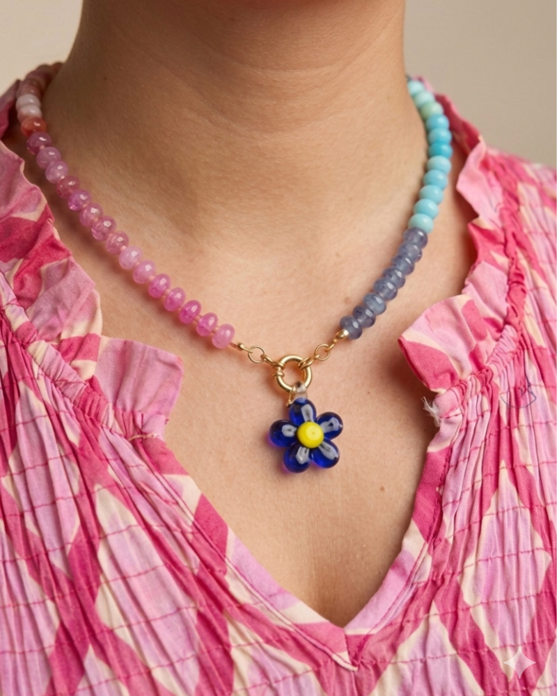 Blue Flower necklace