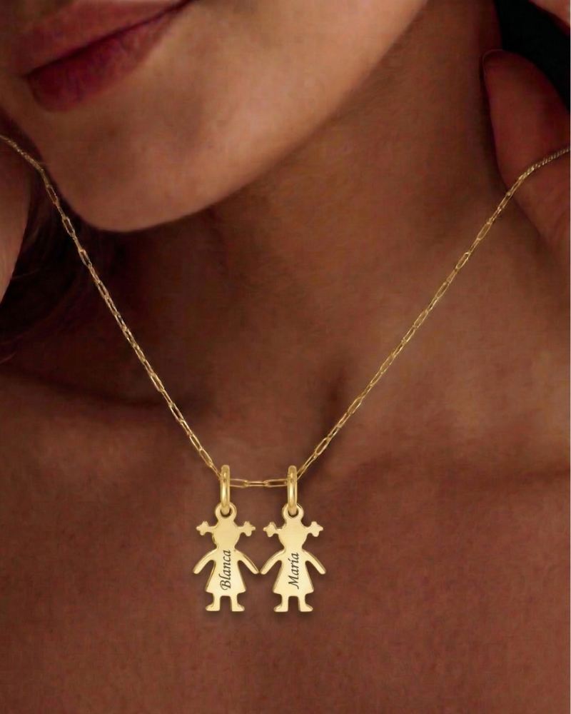 Collar con charms niña y niña