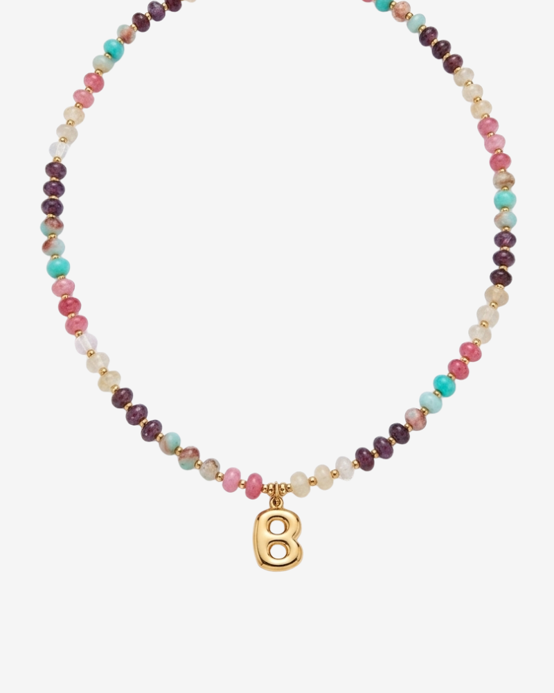 Color Initial necklace