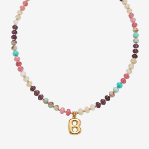 Color Initial necklace