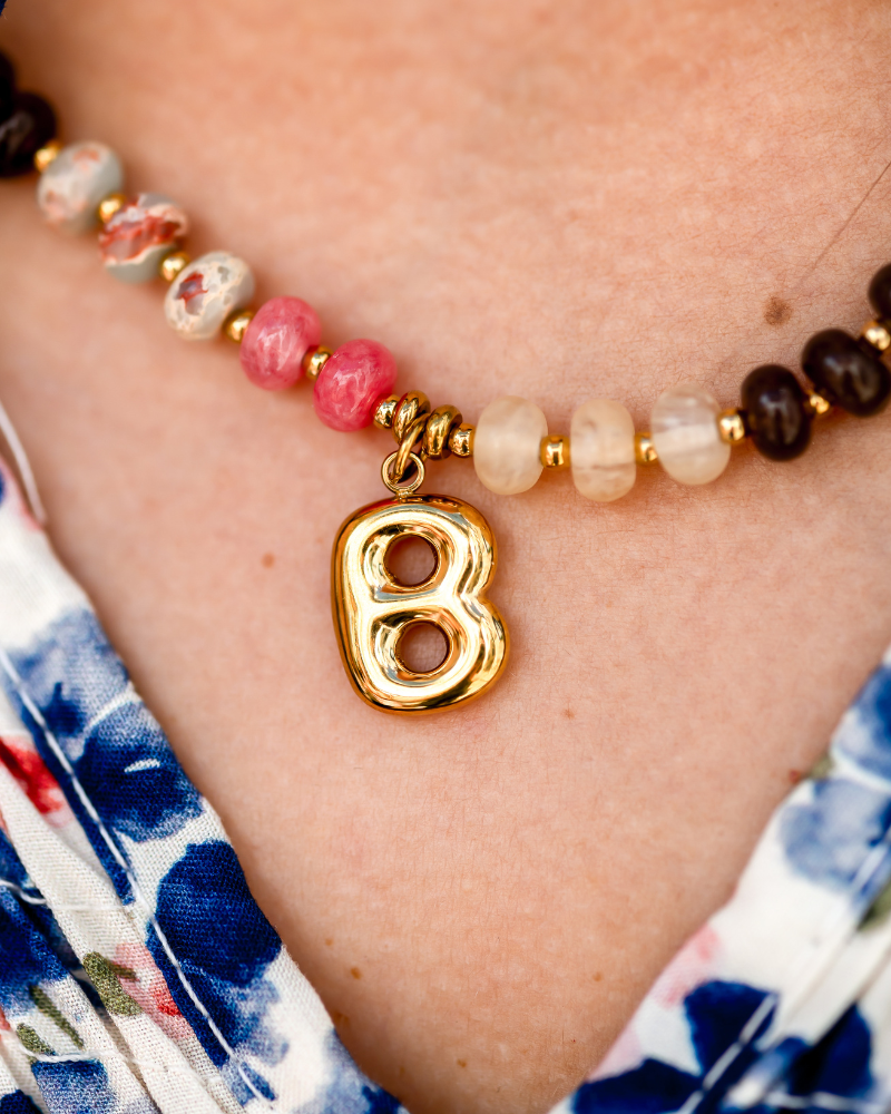 Color Initial necklace