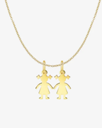 Collar con charms niña y niña
