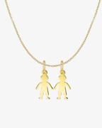 Collar con charms niño y niño
