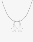 Collar con charms niño y niño Silver