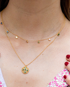 collar plata de ley bañadan en Oro de 18kt elegante mujer accesorio look sofisticado