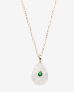 Big Drop White Quartz Necklace