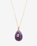Big Drop Amethyst stone Necklace