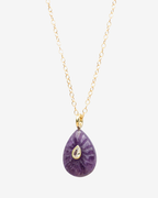Big Drop Amethyst stone Necklace