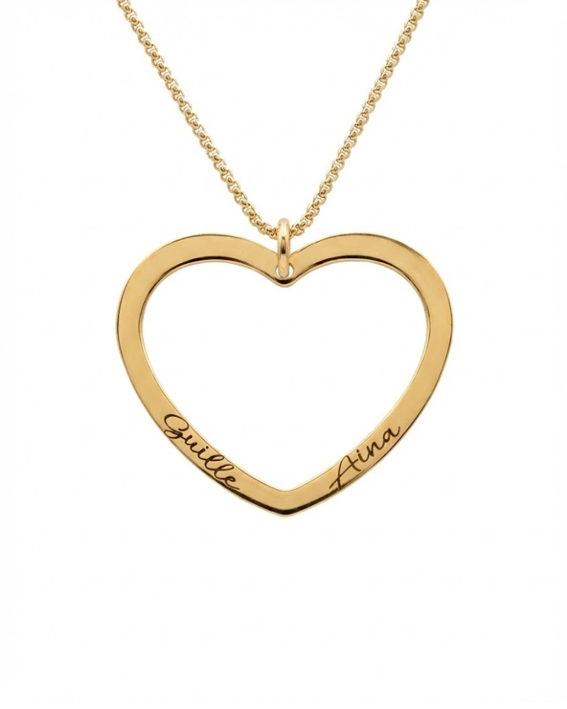 Collar Big Heart grabado