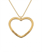 Collar Big Heart grabado