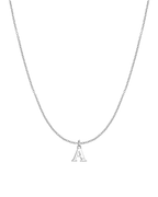 Collar inicial con circonita Silver