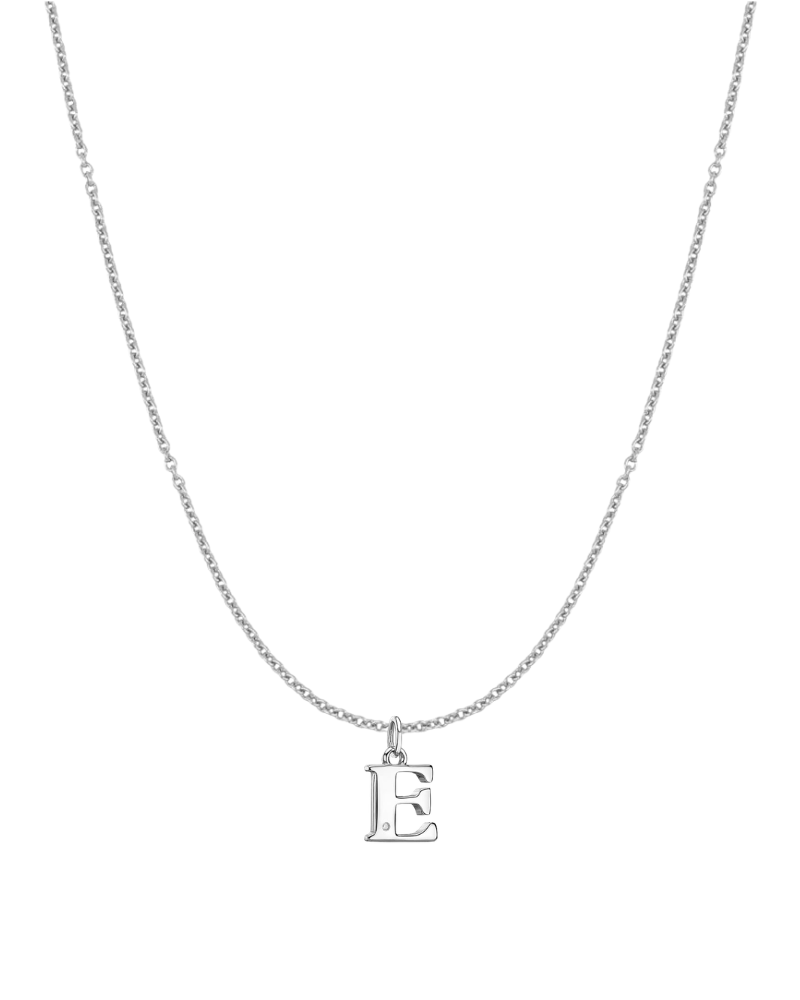 Collar inicial con circonita Silver