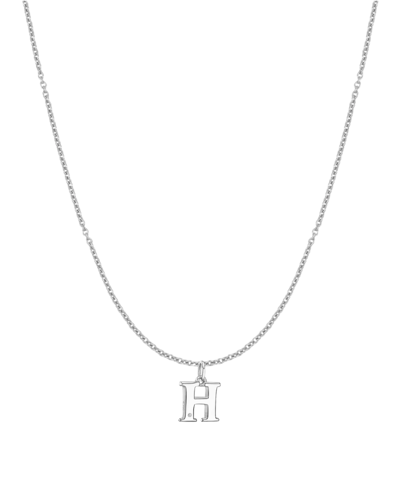 Collar inicial con circonita Silver