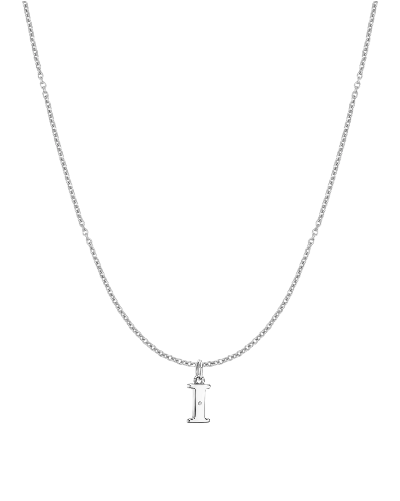 Collar inicial con circonita Silver
