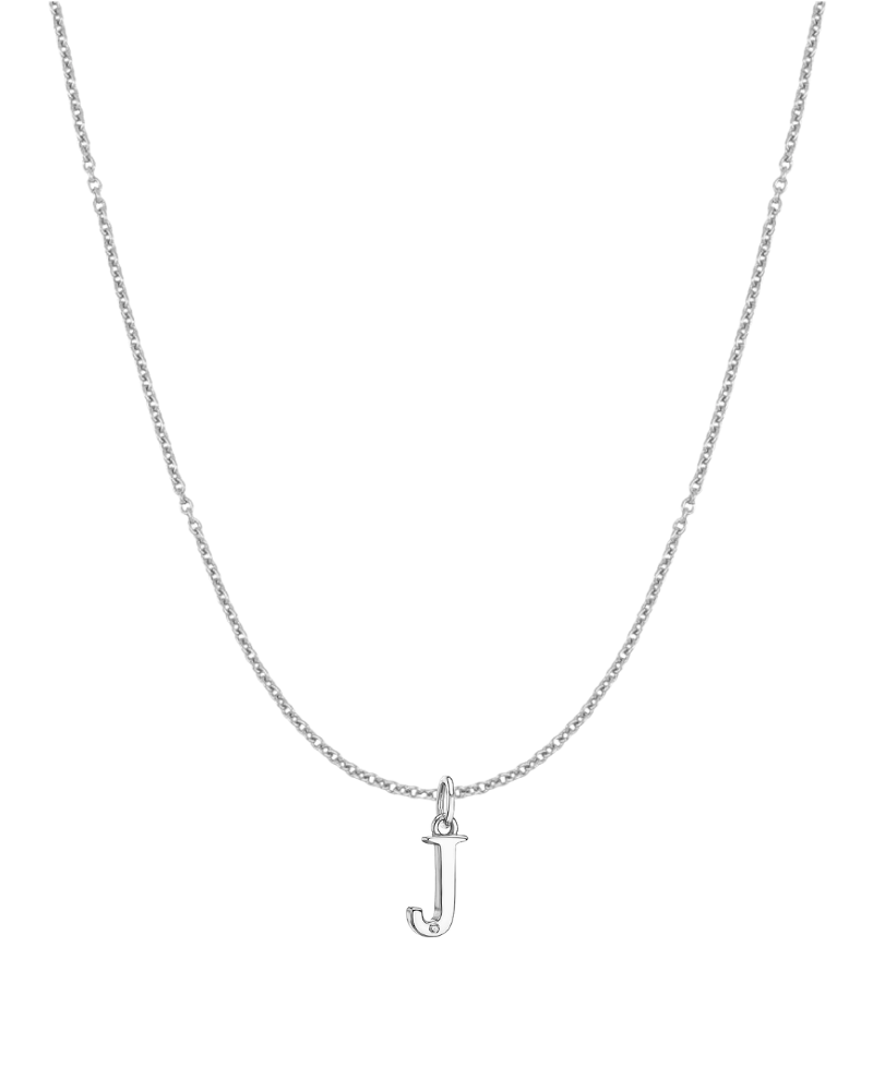 Collar inicial con circonita Silver
