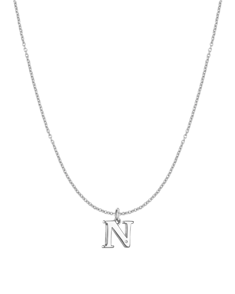 Collar inicial con circonita Silver