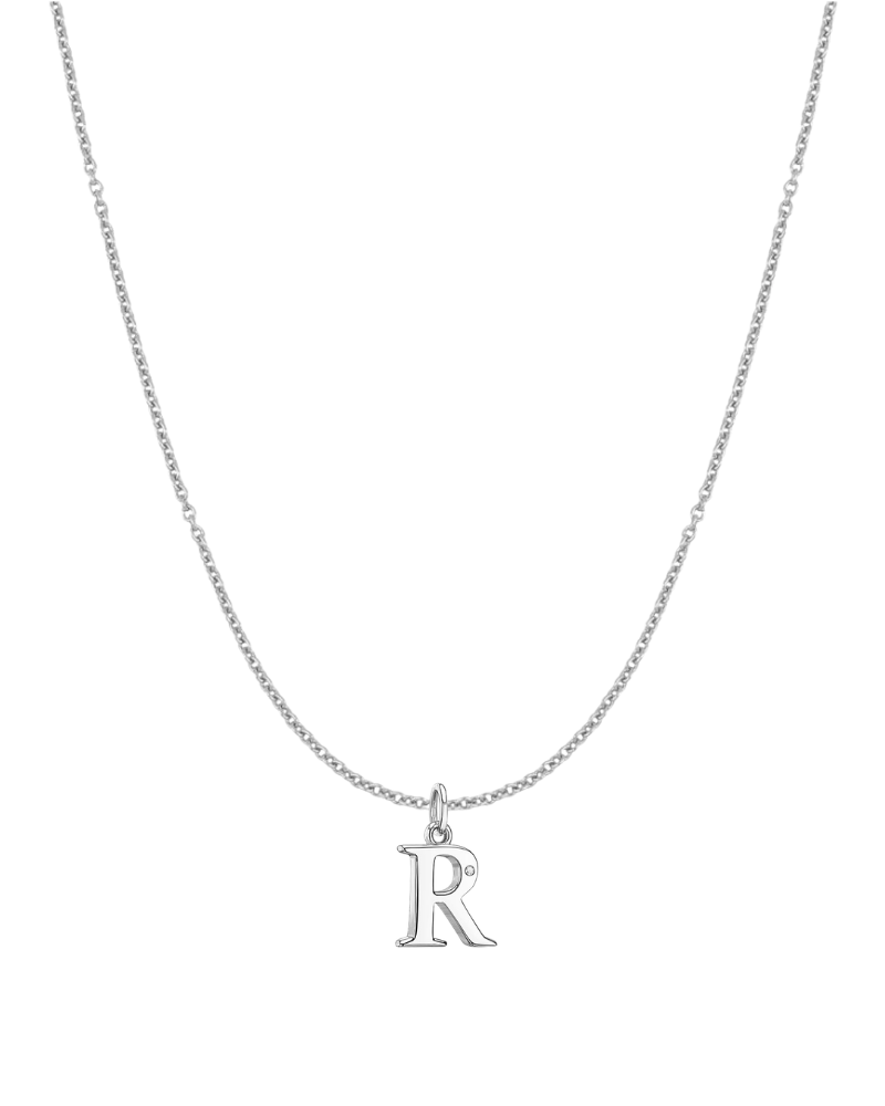 Collar inicial con circonita Silver
