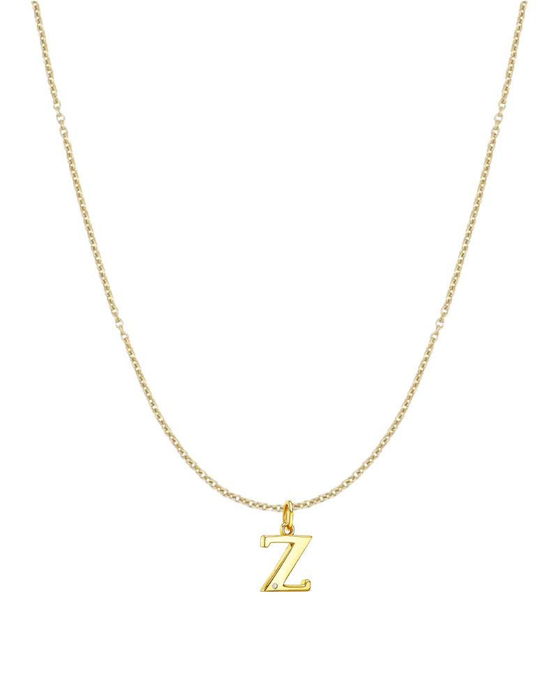 Collar inicial con circonita