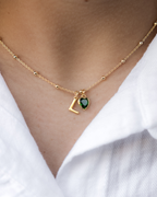 Collar Inicial corazón