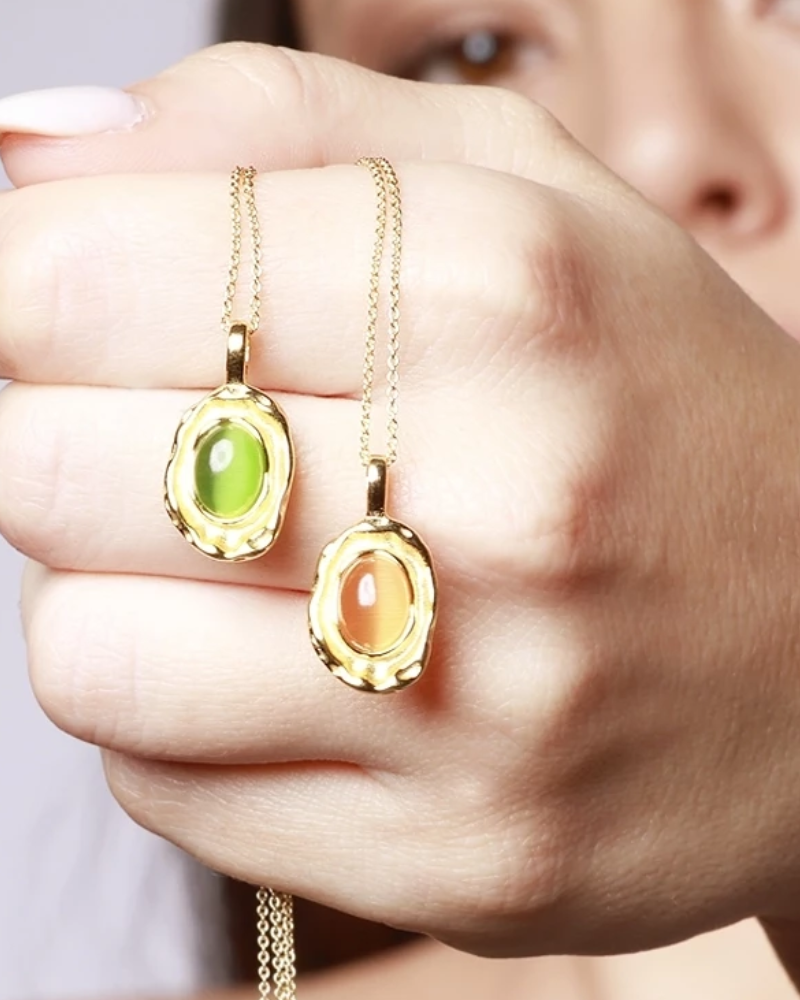 Orange Round Necklace