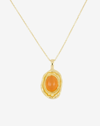 Orange Round Necklace