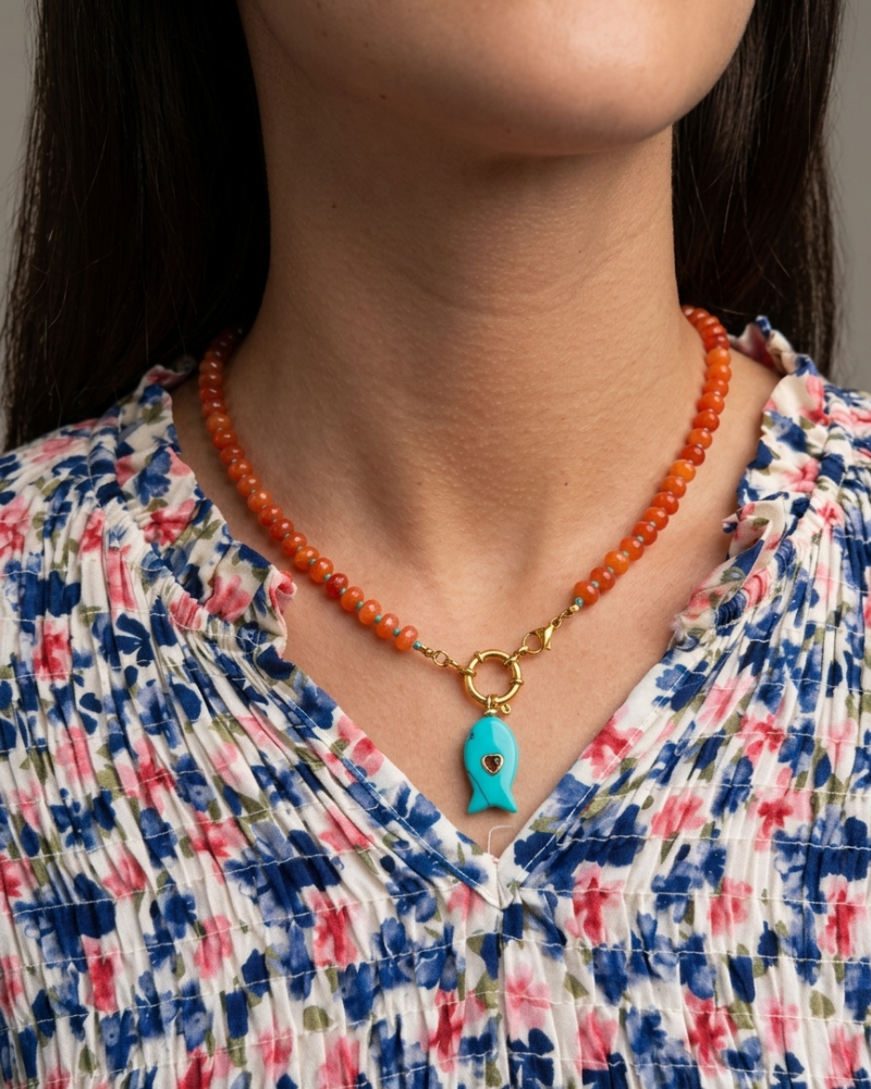 Fish Orange Necklace