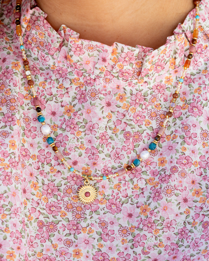 Multicoloured Sun Necklace