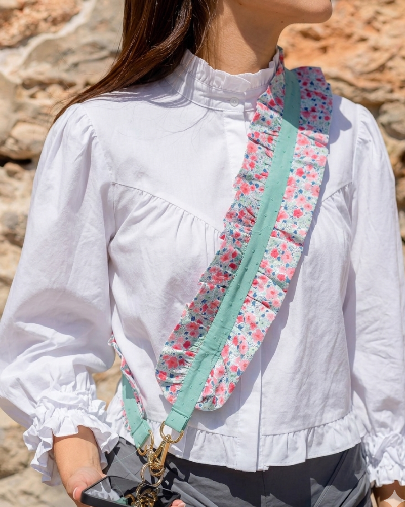 Strap Flores turquesa