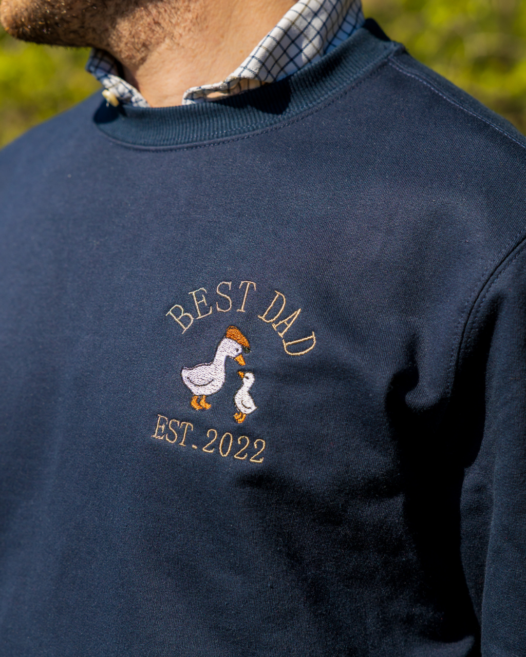 PERSONALISED UNISEX SWEATSHIRT DUCKS Navy blue