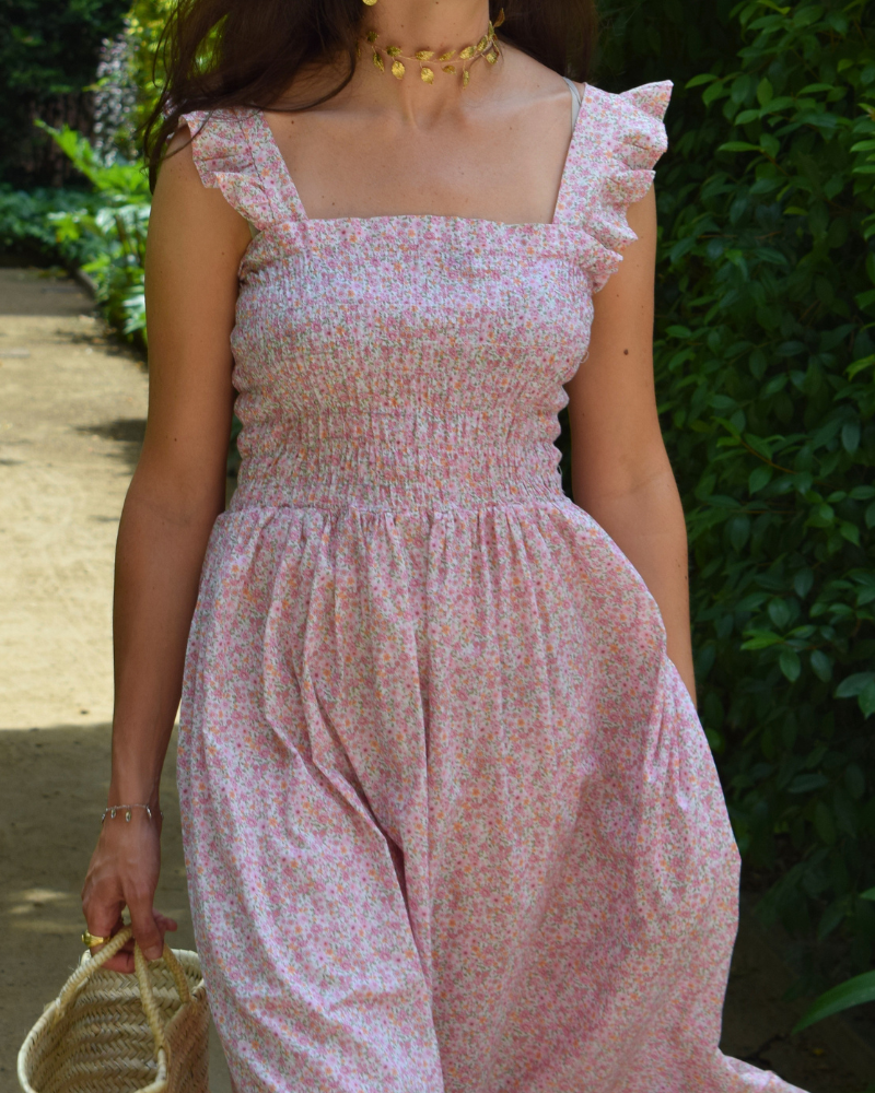 Vestido Rocio Flowers rosa
