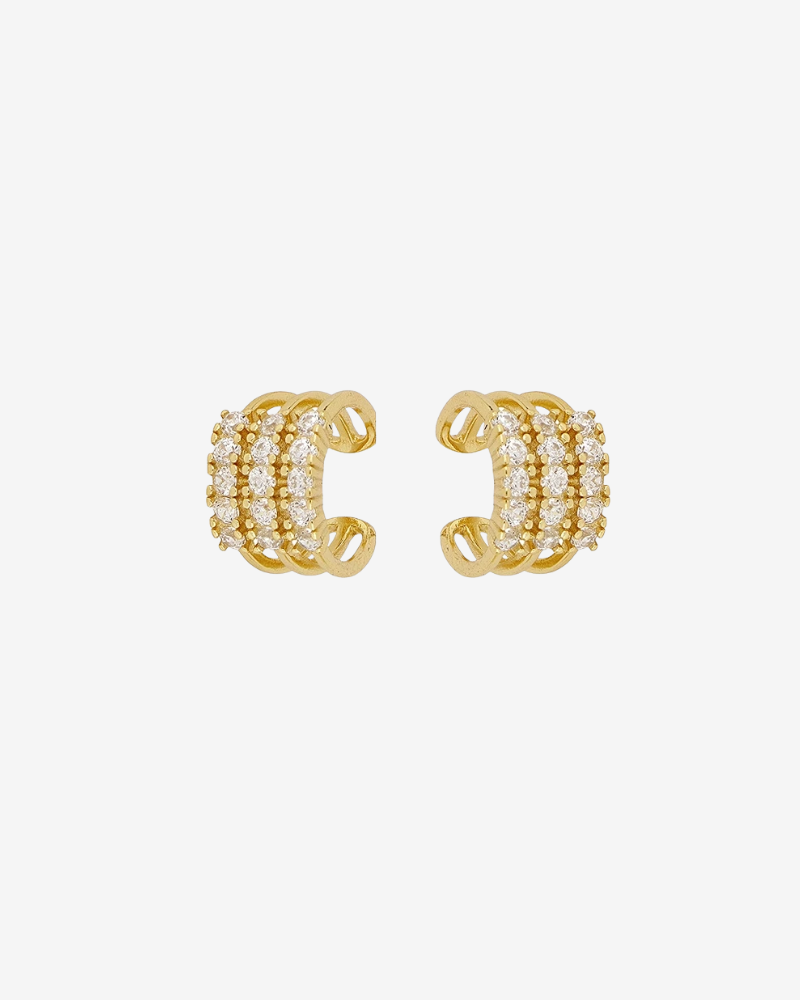 Earcuff tres barras circonitas