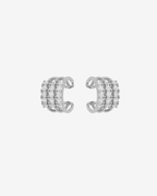 Earcuff tres barras circonitas Silver